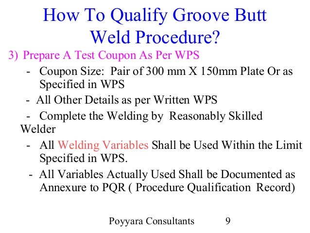 welder qualification test coupon size